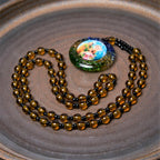 Collar de Cuentas Café Oscuro de la Sagrada Familia