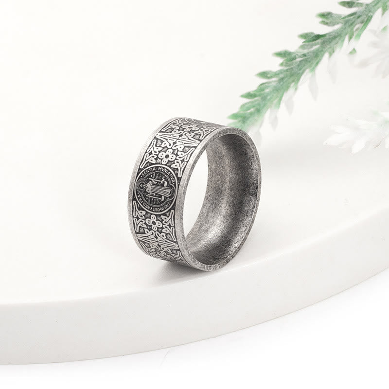 Anillo Católico Vintage de San Benito