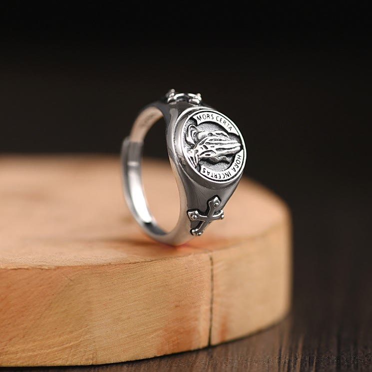 Anillo Ajustable de Manos Orando