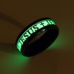 Anillo de Acero Inoxidable con "JESÚS" Luminoso