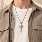 St. Benedict Symbol Crucifix Necklace