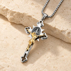 St. Benedict Symbol Crucifix Necklace