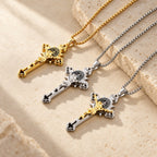 St. Benedict Symbol Crucifix Necklace
