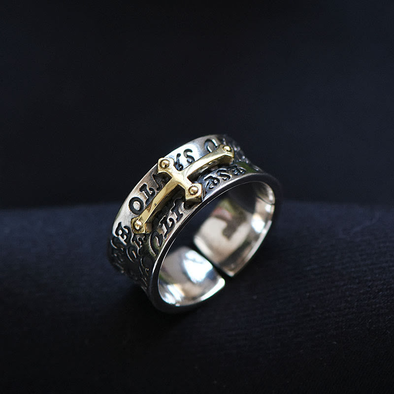 Anillo Ajustable de Cruz