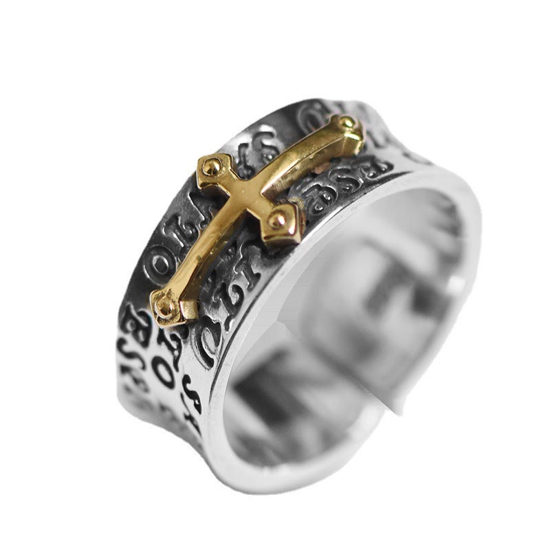 Anillo Ajustable de Cruz