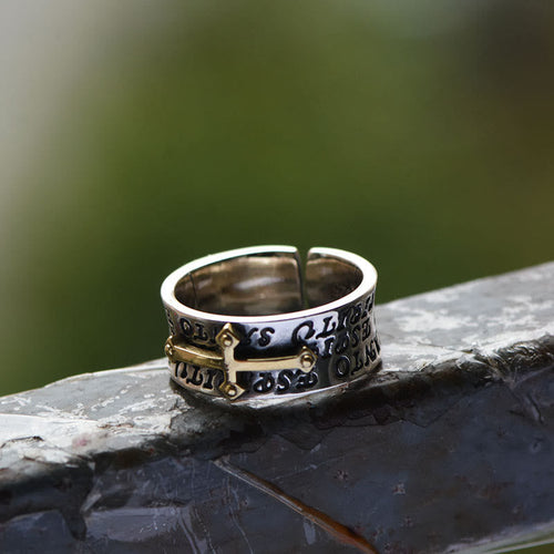 Anillo Ajustable de Cruz