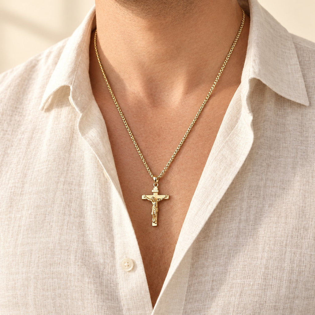 Jewelry Crucifix Pendant Charm Necklace