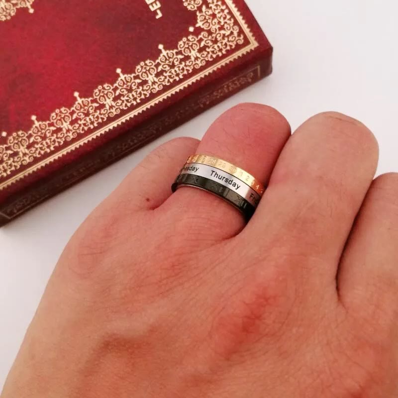 Anillo "El Génesis" de Fecha y Hora: Los Siete Días de la Creación