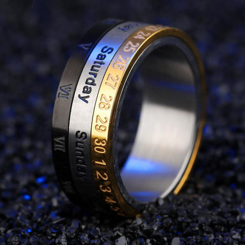 Anillo "El Génesis" de Fecha y Hora: Los Siete Días de la Creación
