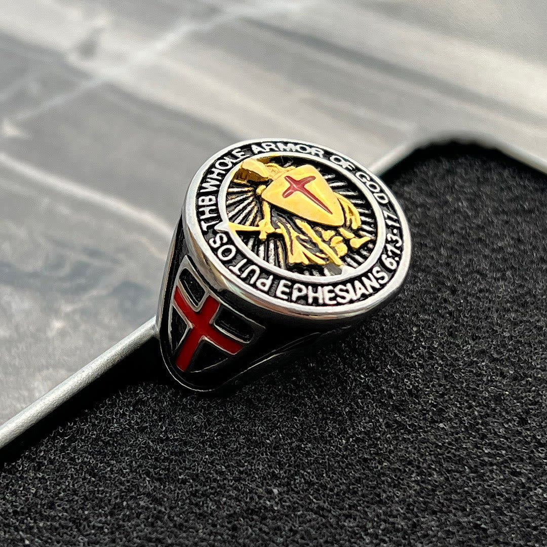 Anillo de Titanio Escudo Protector de Armadura de Caballero