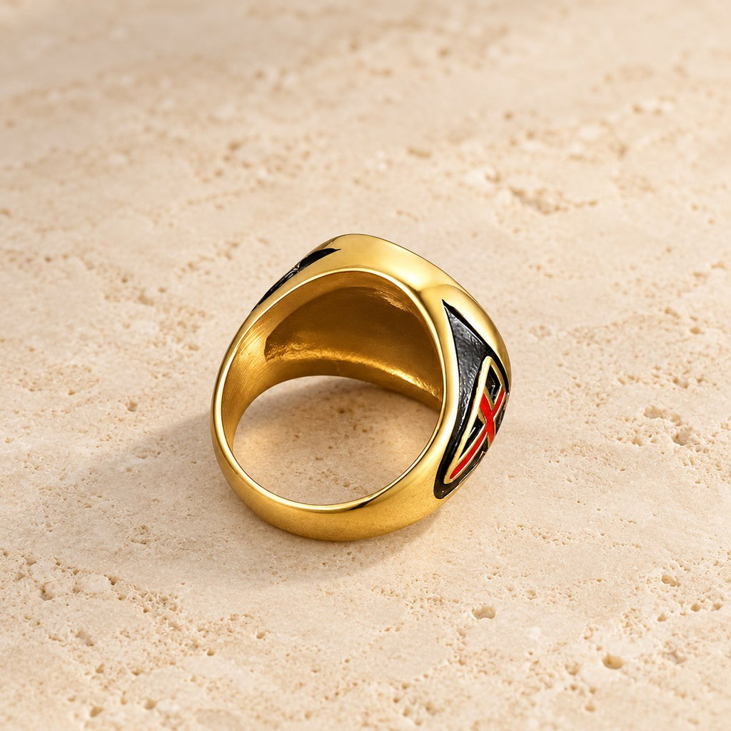 Knight's Armor Shield Protection Titanium Ring