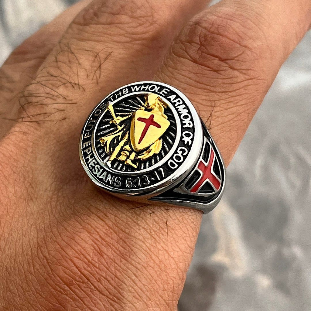 Anillo de Titanio Escudo Protector de Armadura de Caballero
