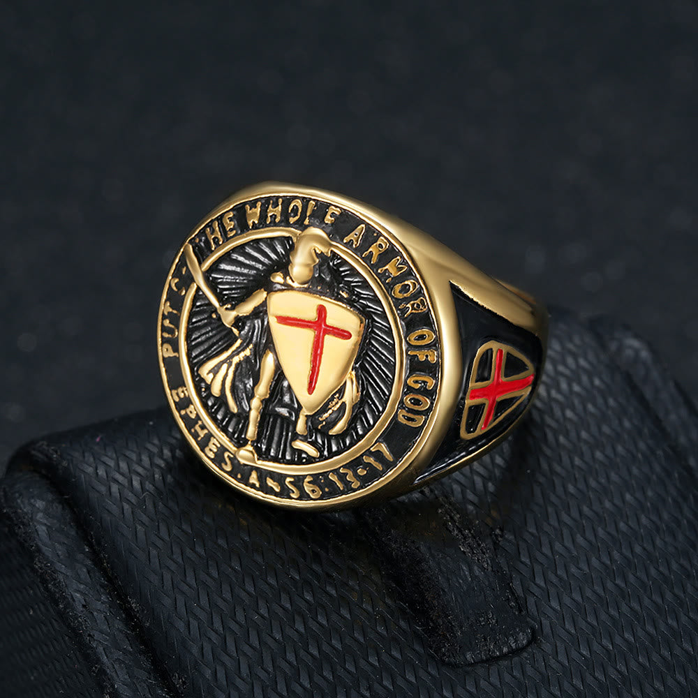 Anillo de Titanio Escudo Protector de Armadura de Caballero