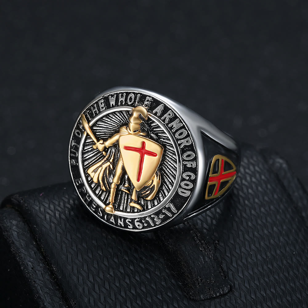 Anillo de Titanio Escudo Protector de Armadura de Caballero