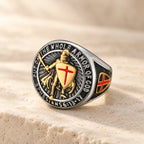 Knight's Armor Shield Protection Titanium Ring