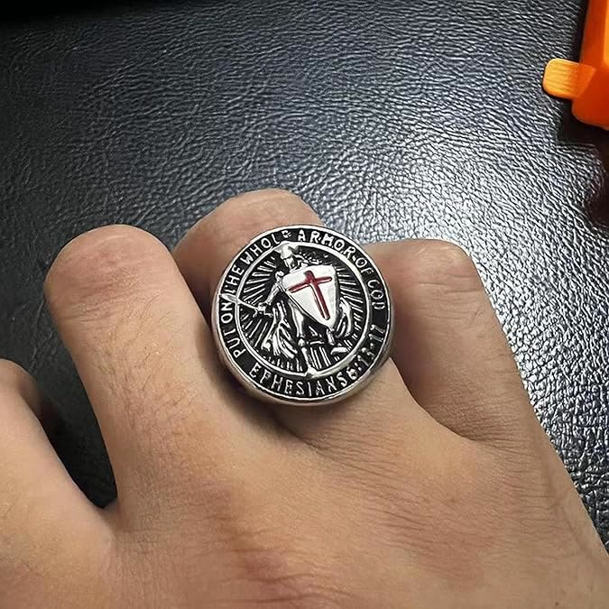 Anillo de Titanio Escudo Protector de Armadura de Caballero