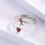 La Vitalidad de Jesús: Anillo Ajustable con Cardenal Rojo