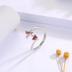 La Vitalidad de Jesús: Anillo Ajustable con Cardenal Rojo