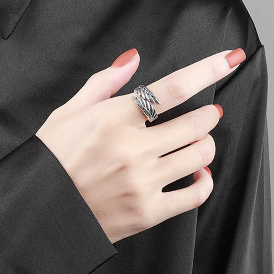 Anillo Ajustable de Alas de Ángel Puras