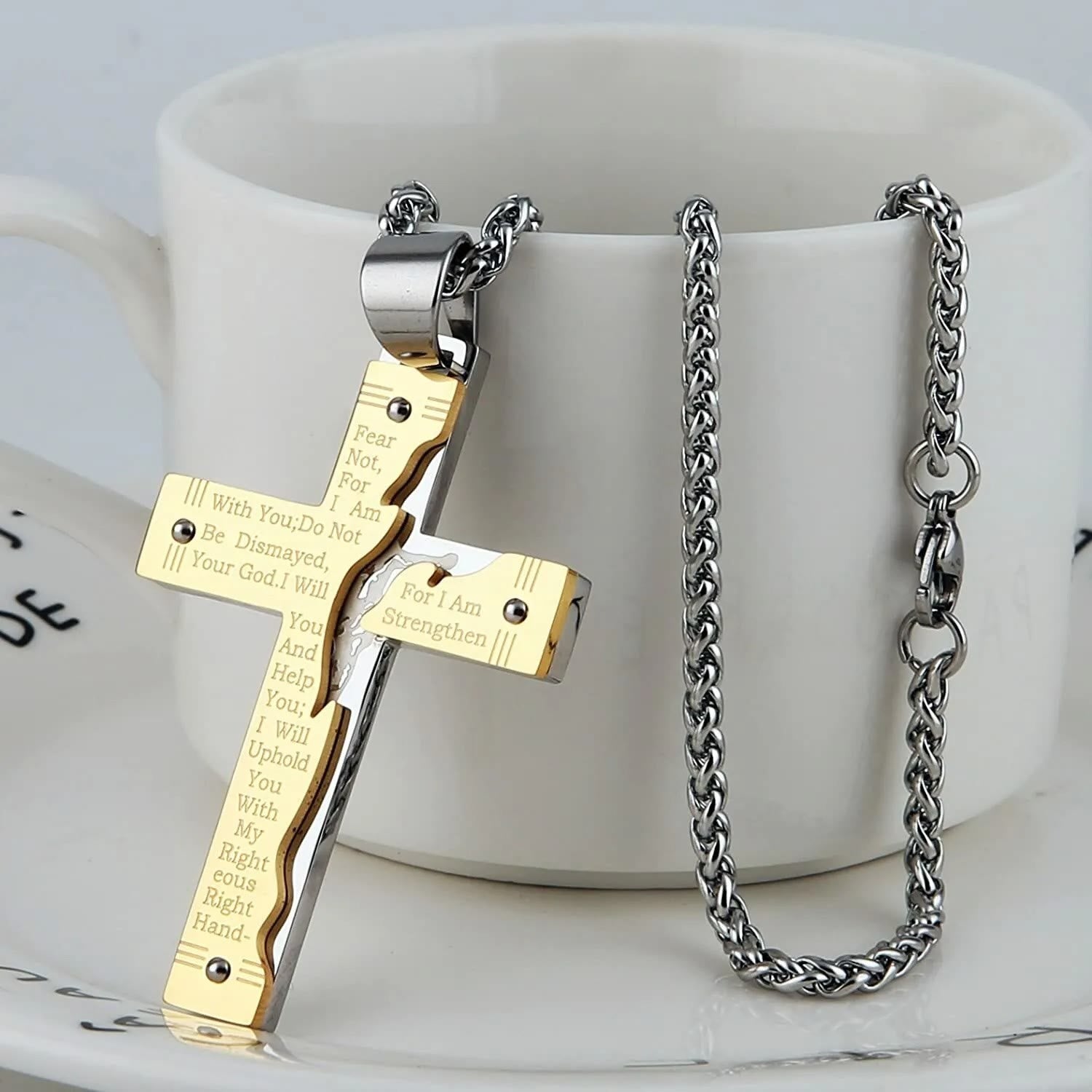 Collar con Dije de Cruz Crucifijo de Jesús