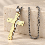 Jesus Crucifix Religion Cross Pendant Necklace