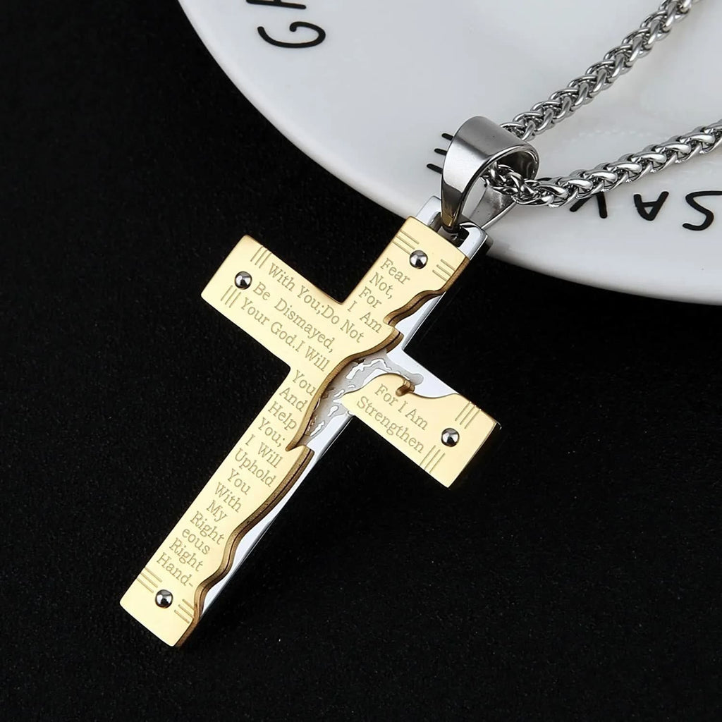 Collar con Dije de Cruz Crucifijo de Jesús