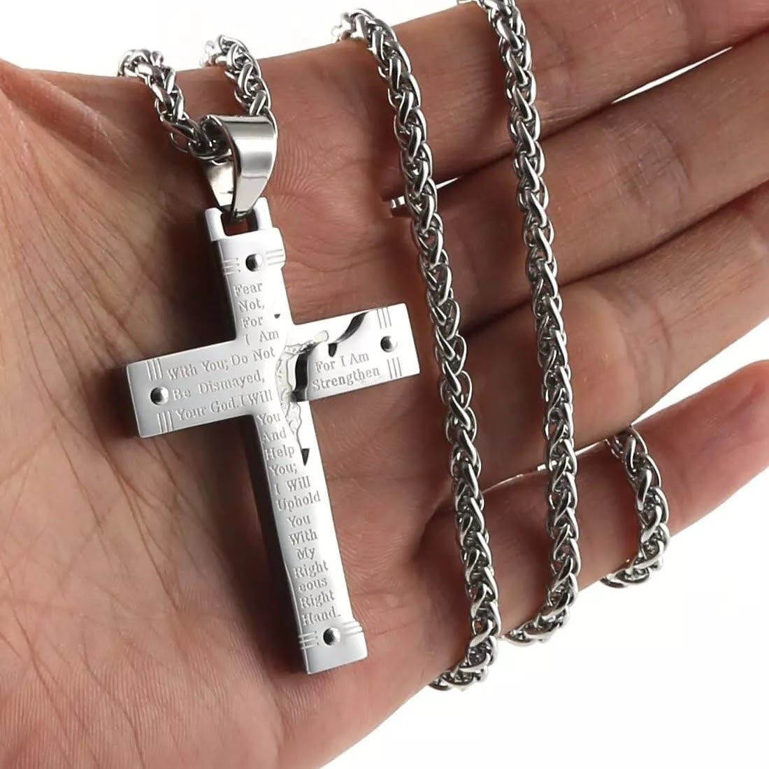 Collar con Dije de Cruz Crucifijo de Jesús