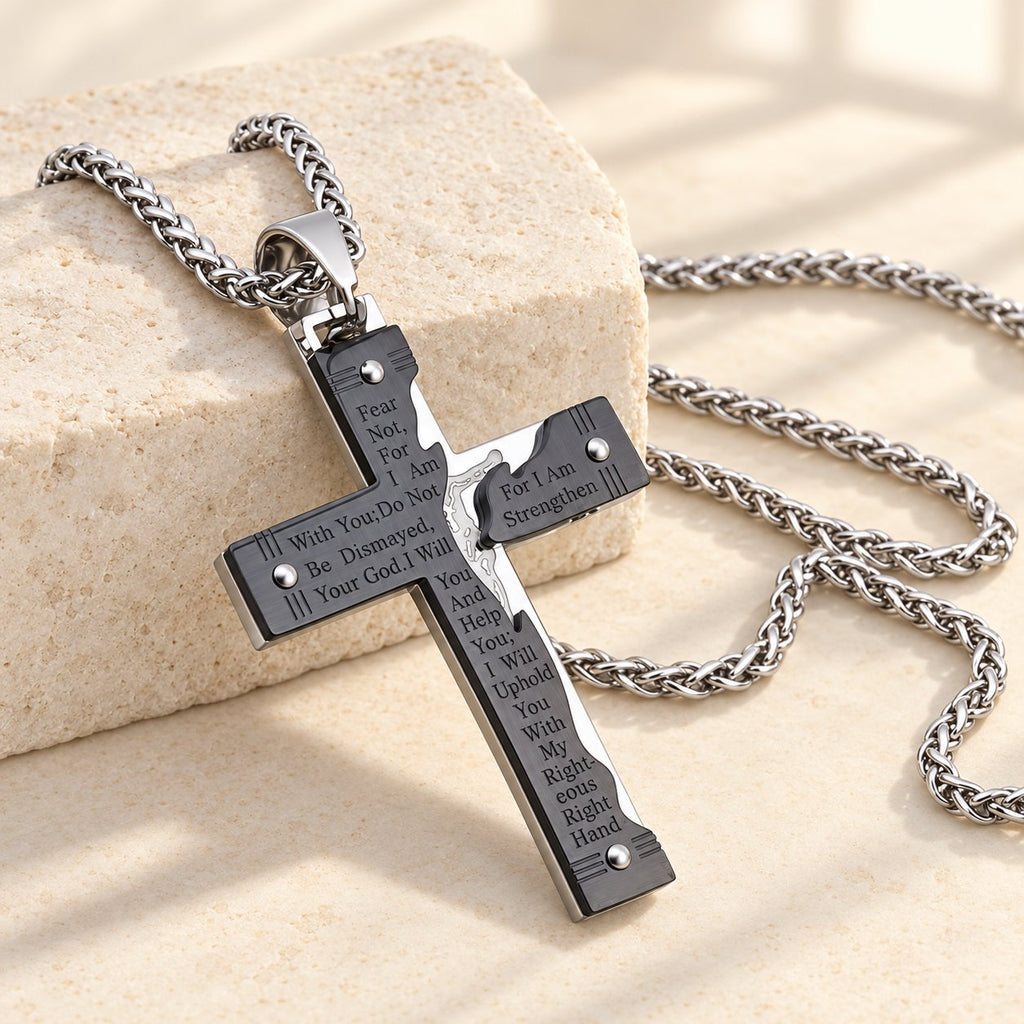 Jesus Crucifix Religion Cross Pendant Necklace