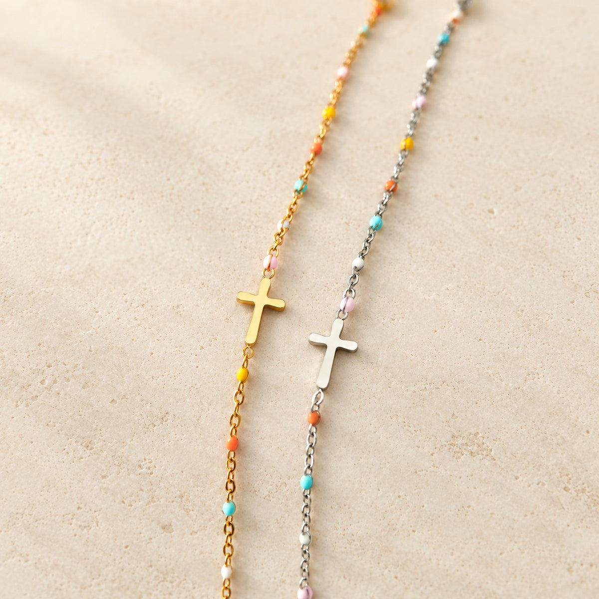 Delicate Minimalist Cross Bracelet