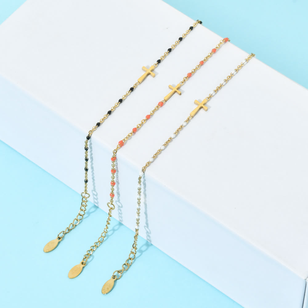 Pulsera Delicada de Cruz Minimalista