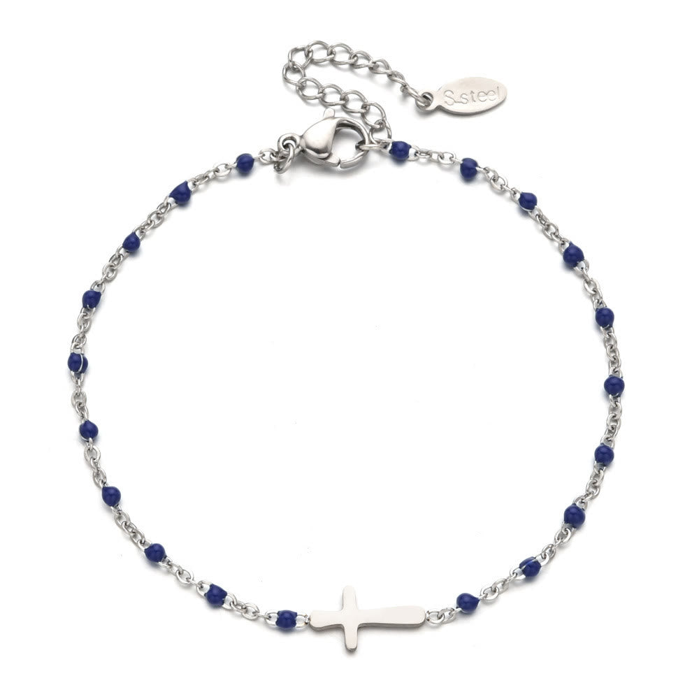 Pulsera Delicada de Cruz Minimalista