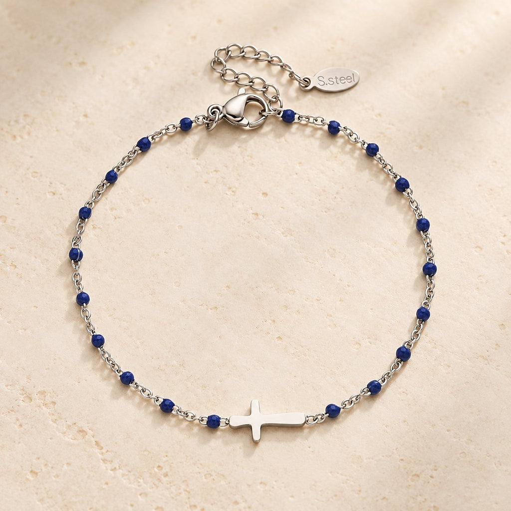 Delicate Minimalist Cross Bracelet