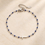 Delicate Minimalist Cross Bracelet