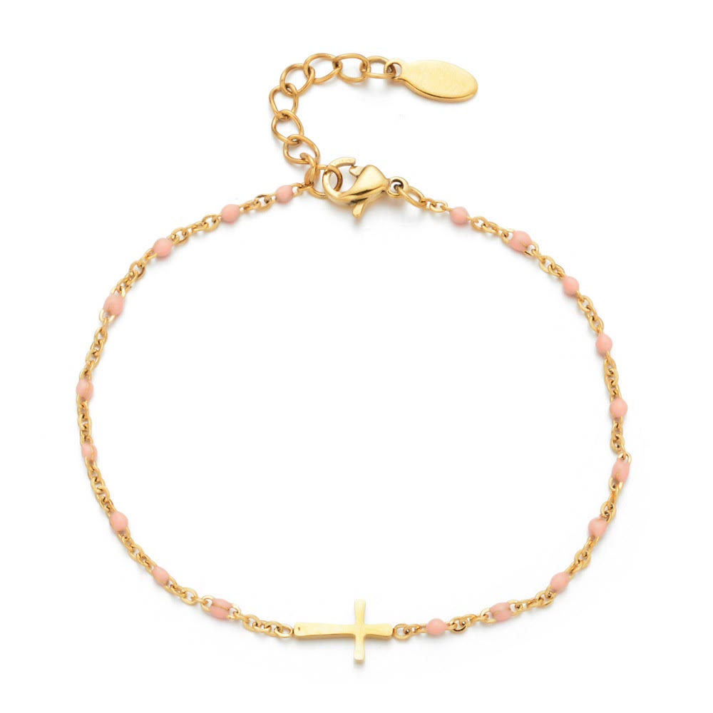 Pulsera Delicada de Cruz Minimalista
