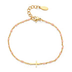 Pulsera Delicada de Cruz Minimalista