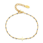 Pulsera Delicada de Cruz Minimalista