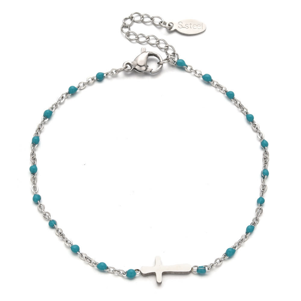 Pulsera Delicada de Cruz Minimalista