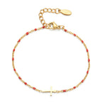 Pulsera Delicada de Cruz Minimalista
