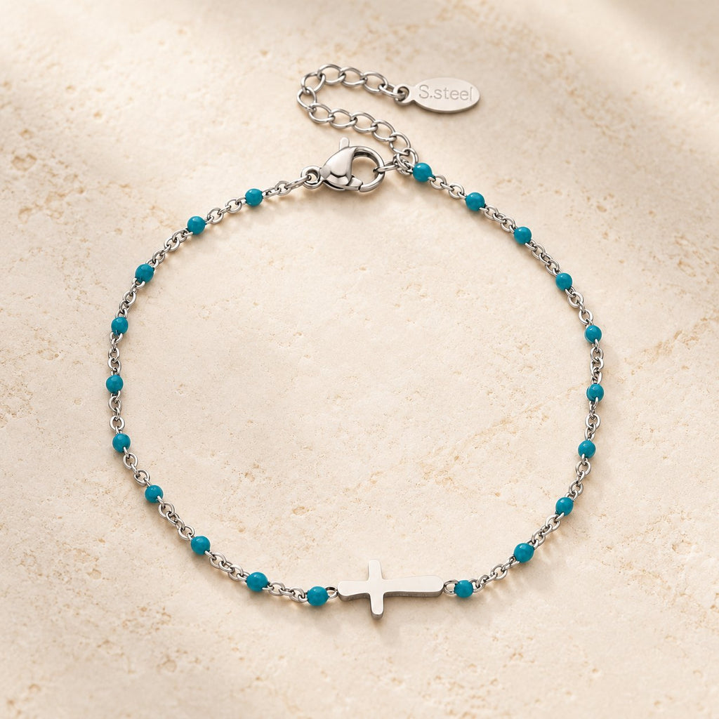 Delicate Minimalist Cross Bracelet