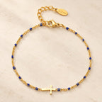 Delicate Minimalist Cross Bracelet