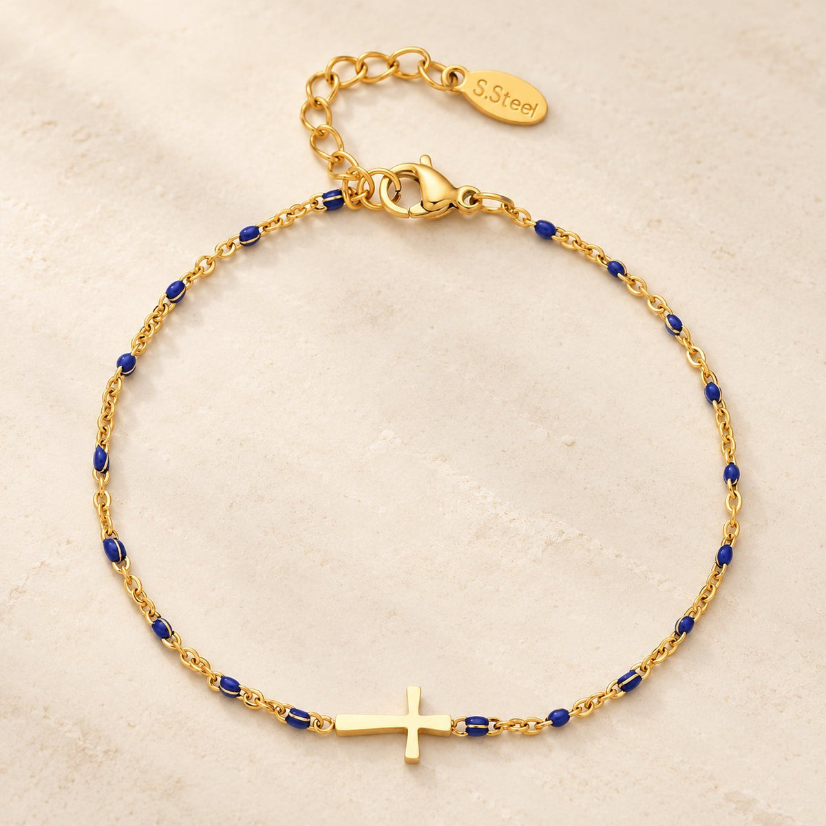 Delicate Minimalist Cross Bracelet