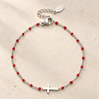 Delicate Minimalist Cross Bracelet