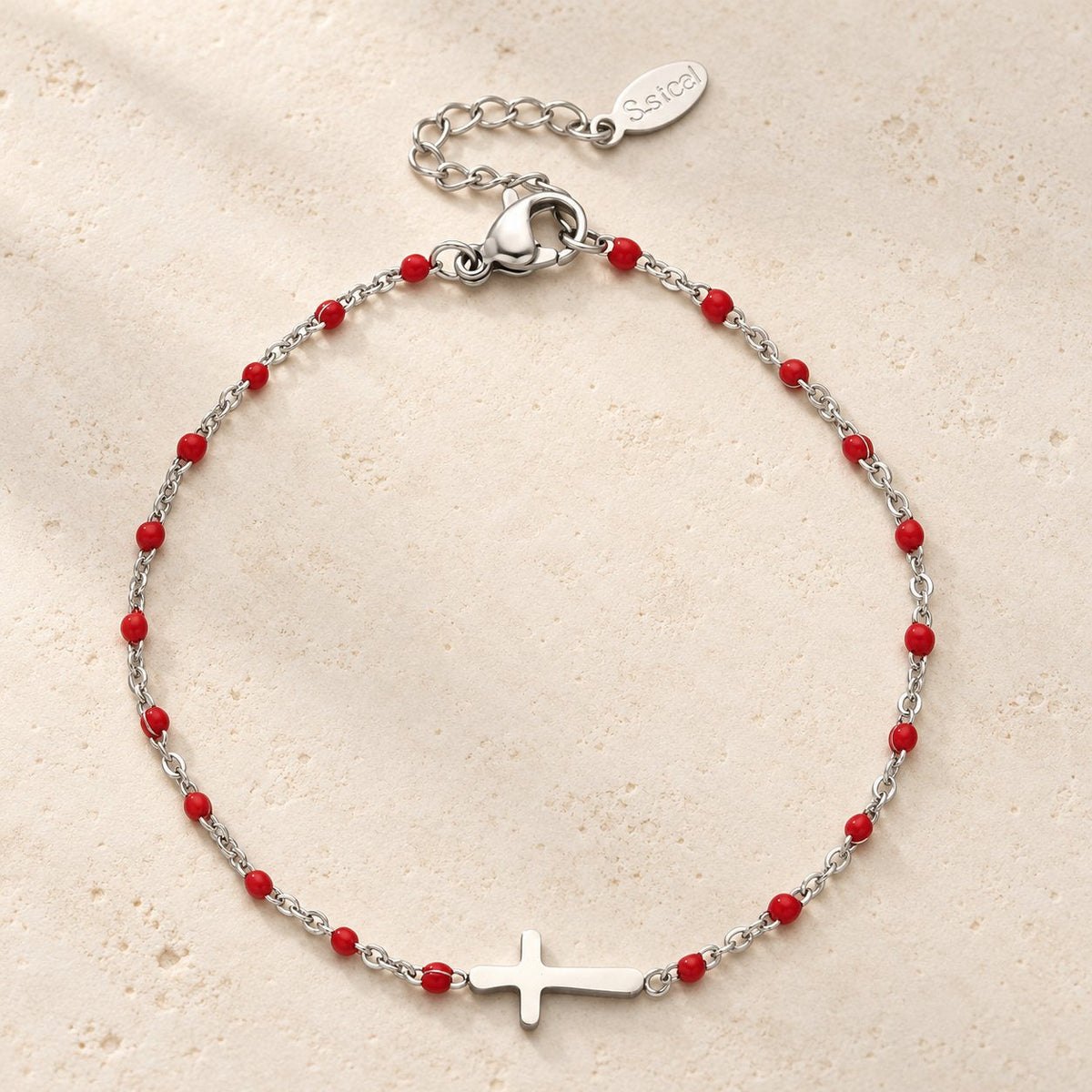 Delicate Minimalist Cross Bracelet