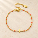 Delicate Minimalist Cross Bracelet