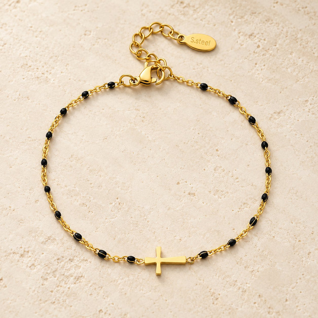 Delicate Minimalist Cross Bracelet