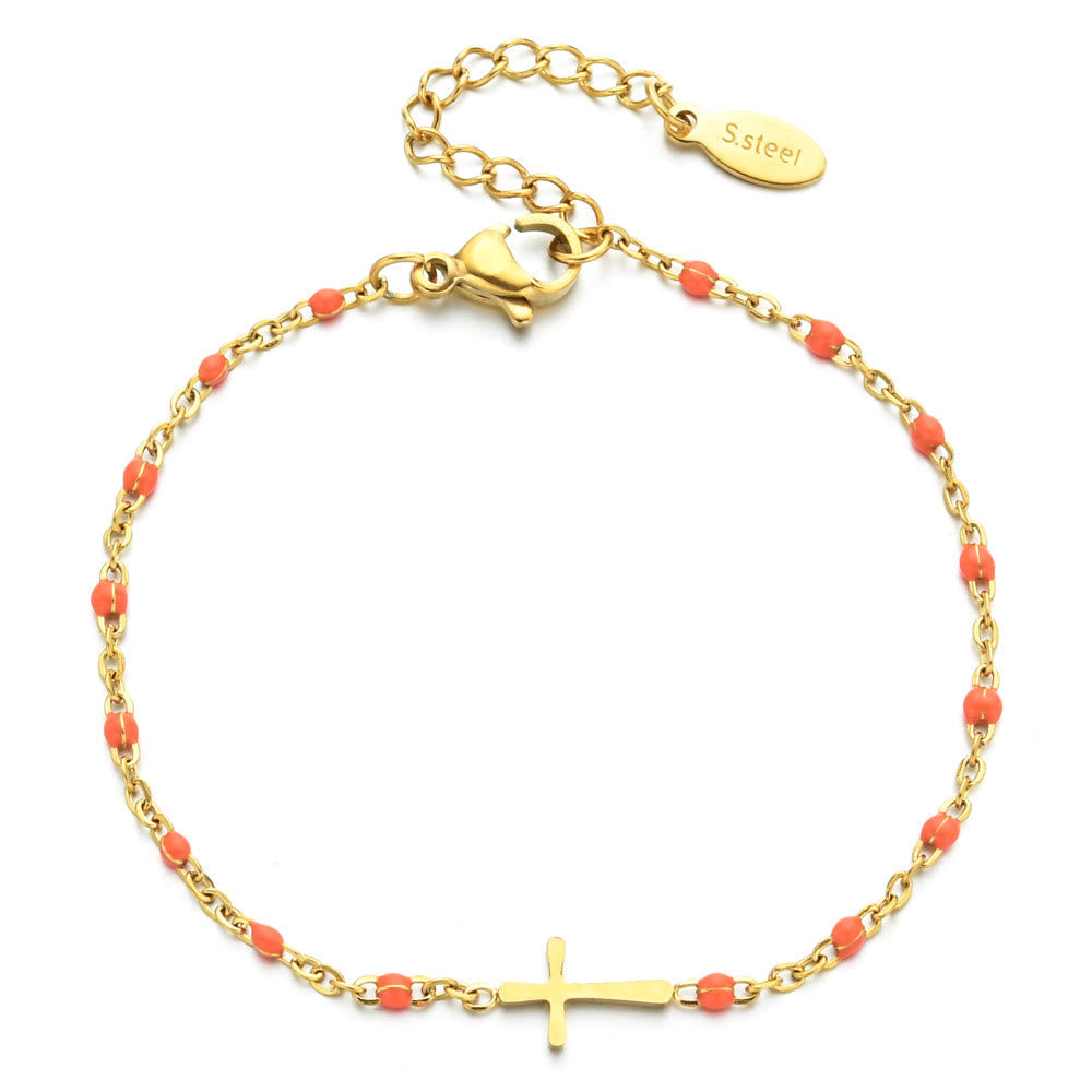 Pulsera Delicada de Cruz Minimalista