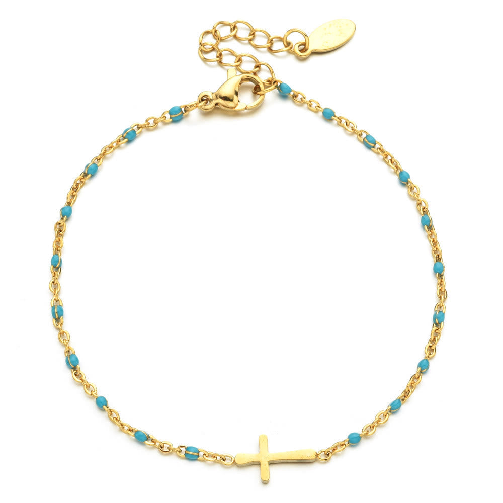 Pulsera Delicada de Cruz Minimalista