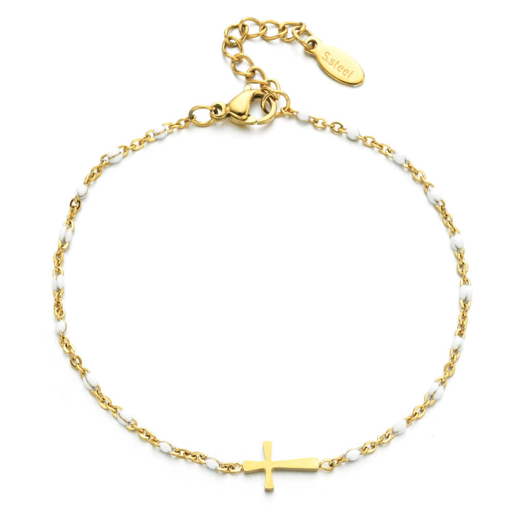 Pulsera Delicada de Cruz Minimalista