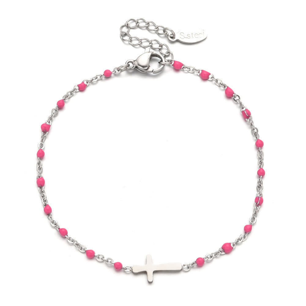 Pulsera Delicada de Cruz Minimalista