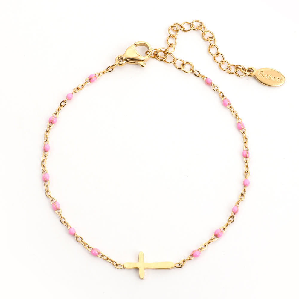 Pulsera Delicada de Cruz Minimalista